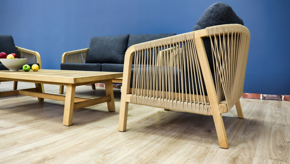 Лаунж зона Ideal Patio ЛЕОНОРЕН с двухместным диваном и плетеным роупом