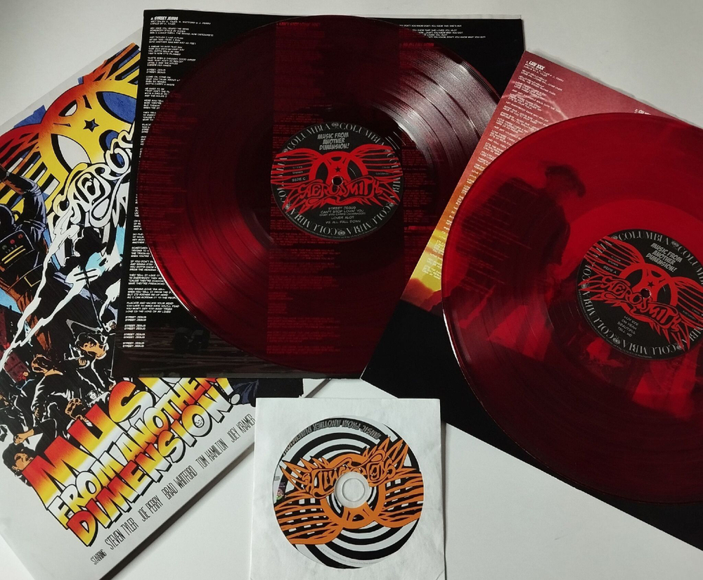 Винтажная виниловая пластинка LP Aerosmith Music From Another Dimension (USA 2012) (Red Vinyl)