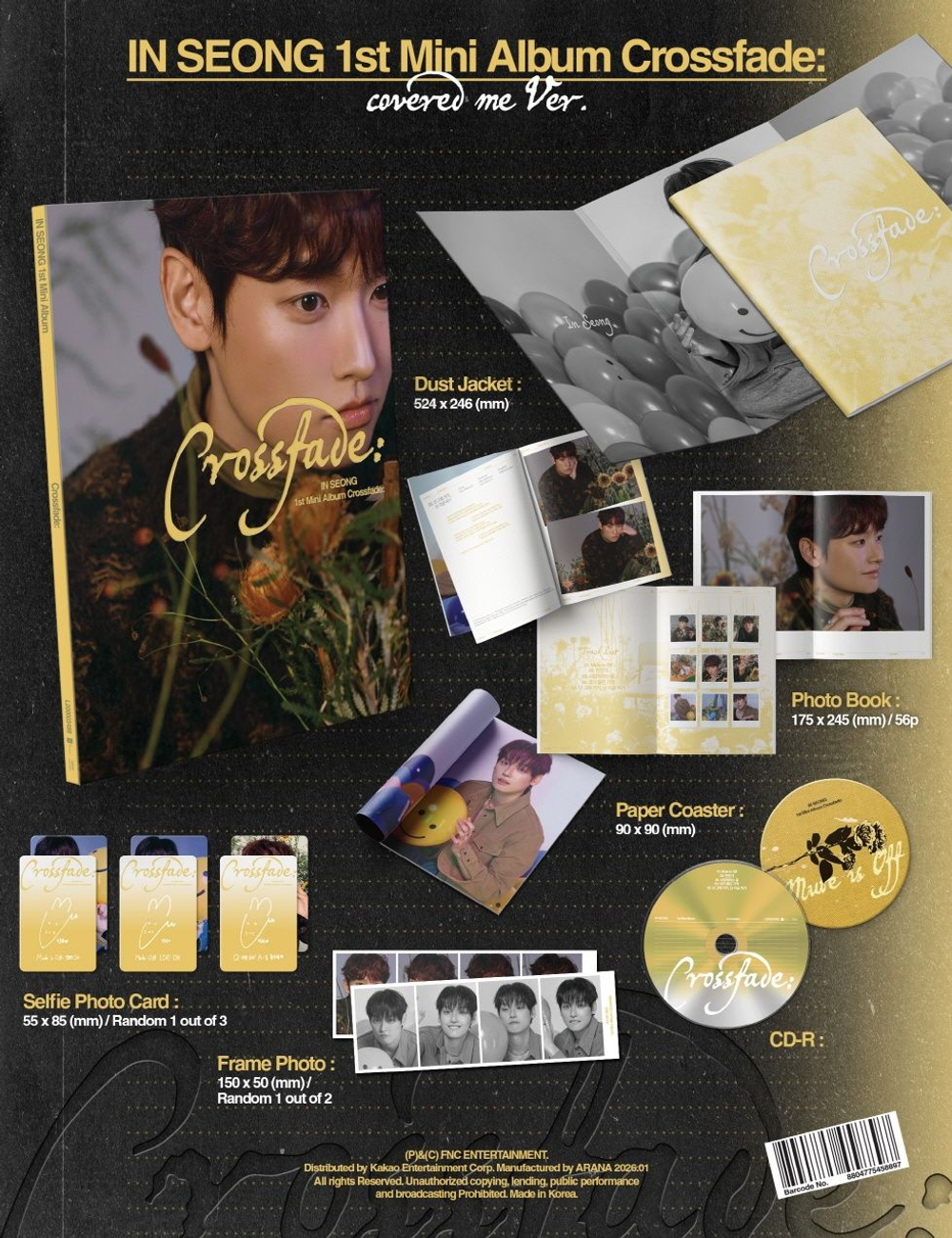 Альбом IN SEONG (SF9) - CROSSFADE: 1st Mini Album RANDOM Version