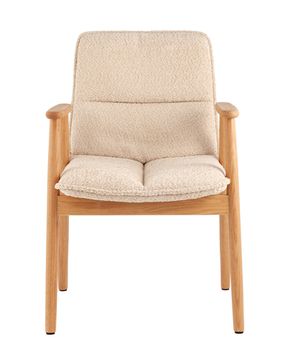 Стул обеденный Kembridge натуральное дерево бежевый букле