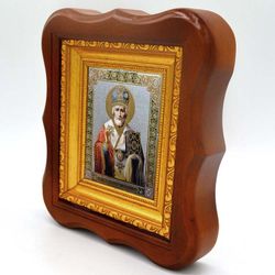 Николай Чудотворец. Печатная икона.