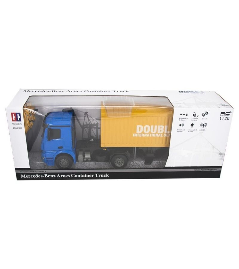 Радиоуправляемый контейнеровоз Double Eagle Mercedes-Benz Arocs 1:20 2.4G