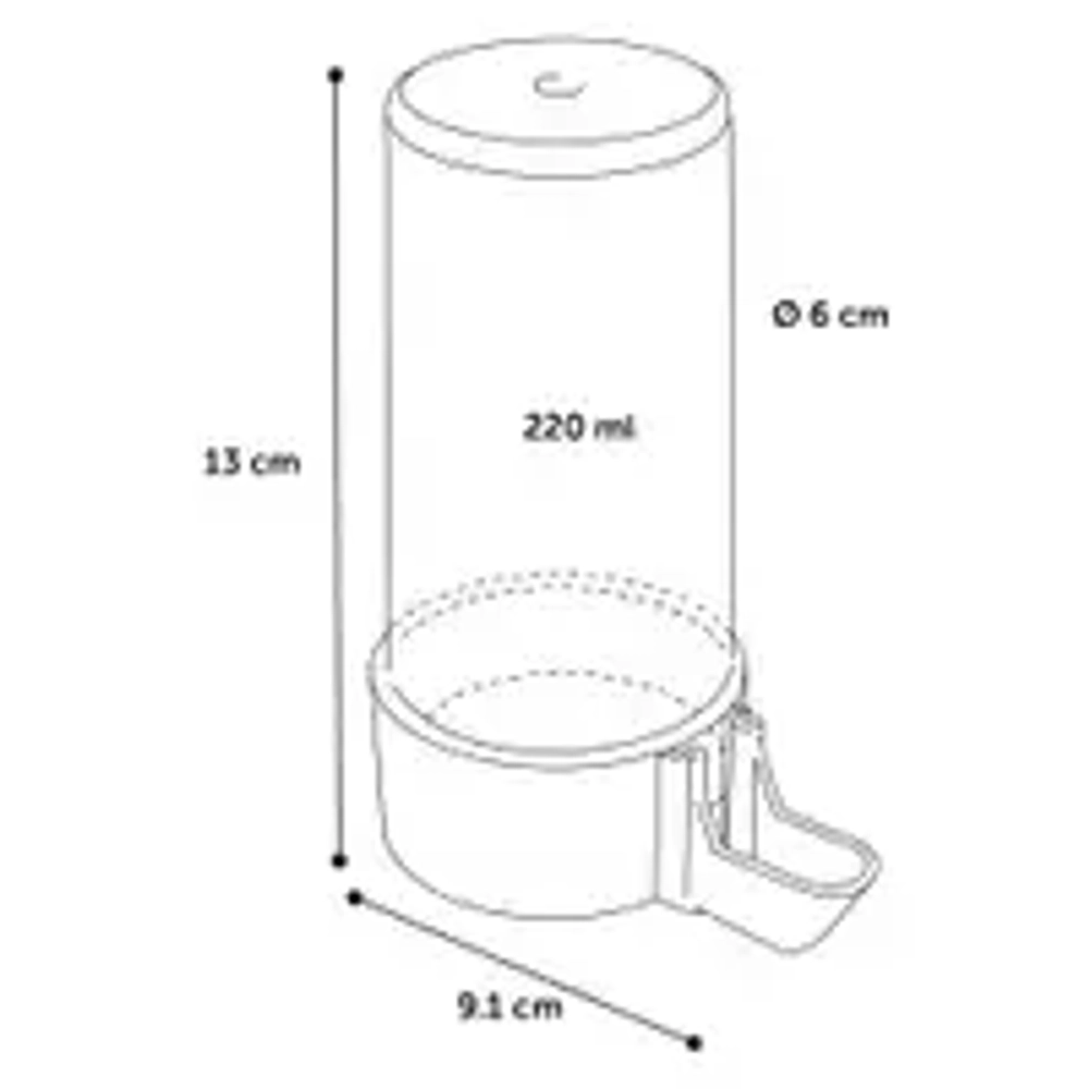 Поилка-кормушка, 220 мл/13 см, Flamingo
