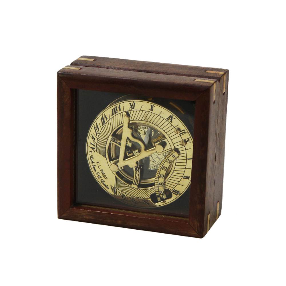 Nautical Морской компас в деревянном футляре