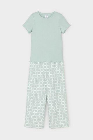 пижама  для девочки  К 1636/голубая дымка,морская клетка