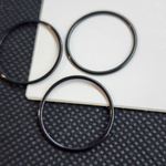 Колечки, сталь, чёрная премиум фурнитура, 20мм