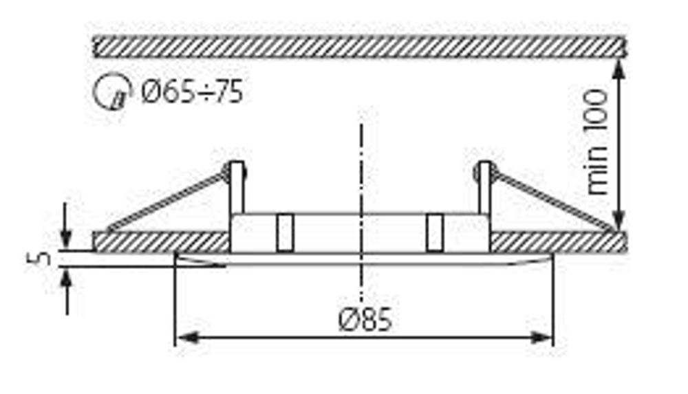 Светильник для реечного потолка встраиваемый KANLUX LUTO CTX-DS02B-C