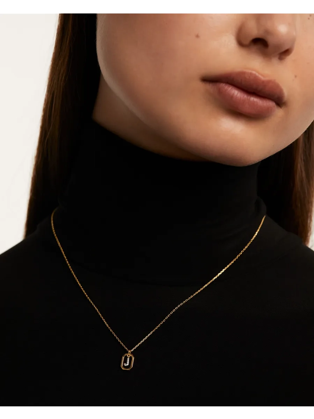 Колье женское PDPaola Мини-Буква J серебро 925 пробы покрытое золотом 750 пробы CO01-521-U