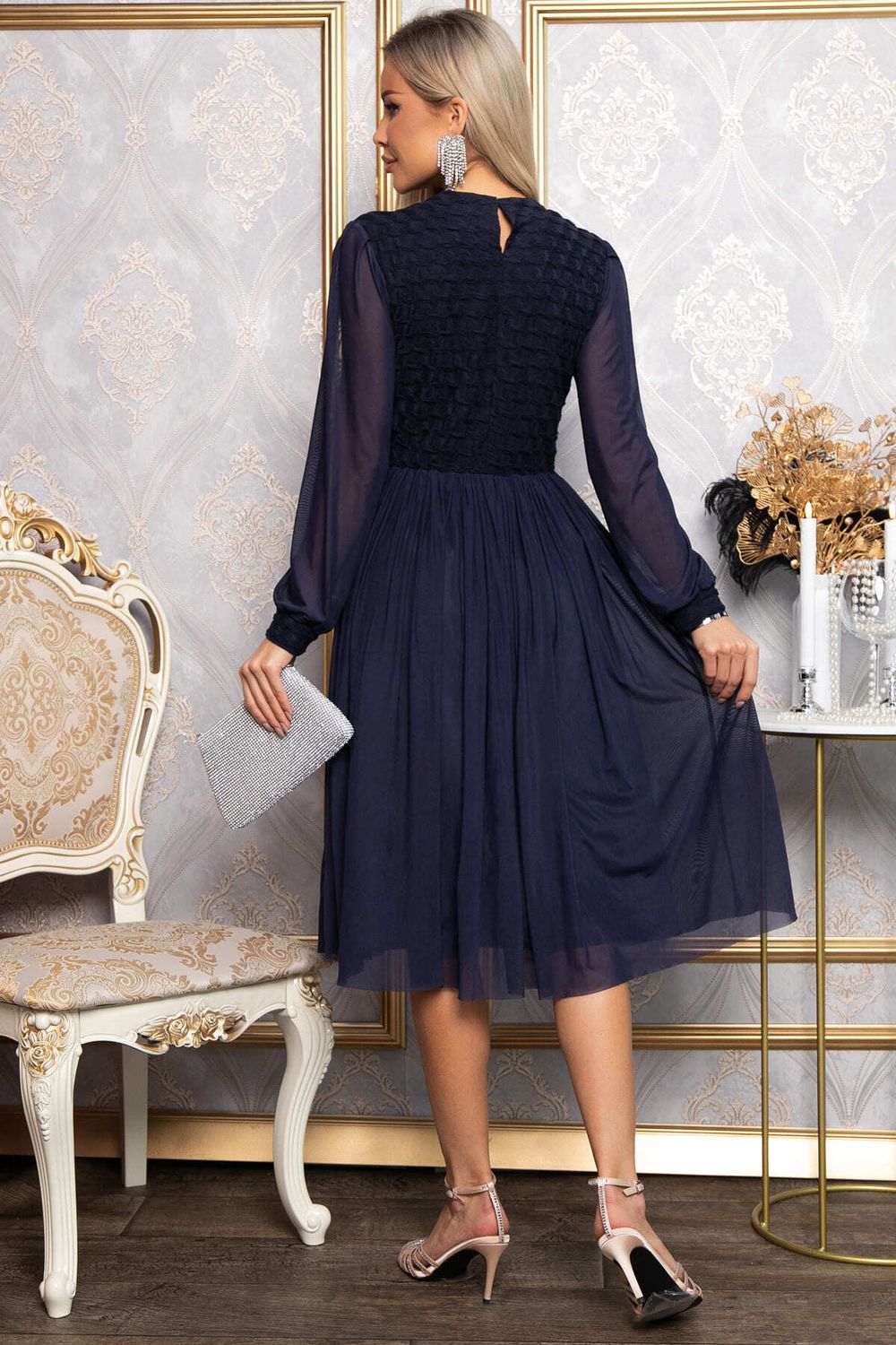 Платье Игра теней (синее) П14860-3М LT Collection