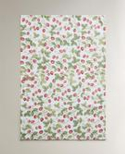 ZARA HOME НАБОР КУХОННЫХ ПОЛОТЕНЕЦ ИЗ ХЛОПКА С ЦВЕТОЧНЫМ ПРИНТОМ (2 ШТ.), БЕЛЫЙ/КРАСНЫЙ
