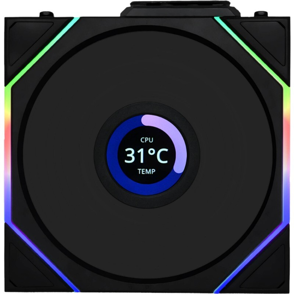 Вентилятор для корпуса Lian-Li Uni Fan TL Wireless LCD 120 LCD ARGB черный 4-pin 27дБ
