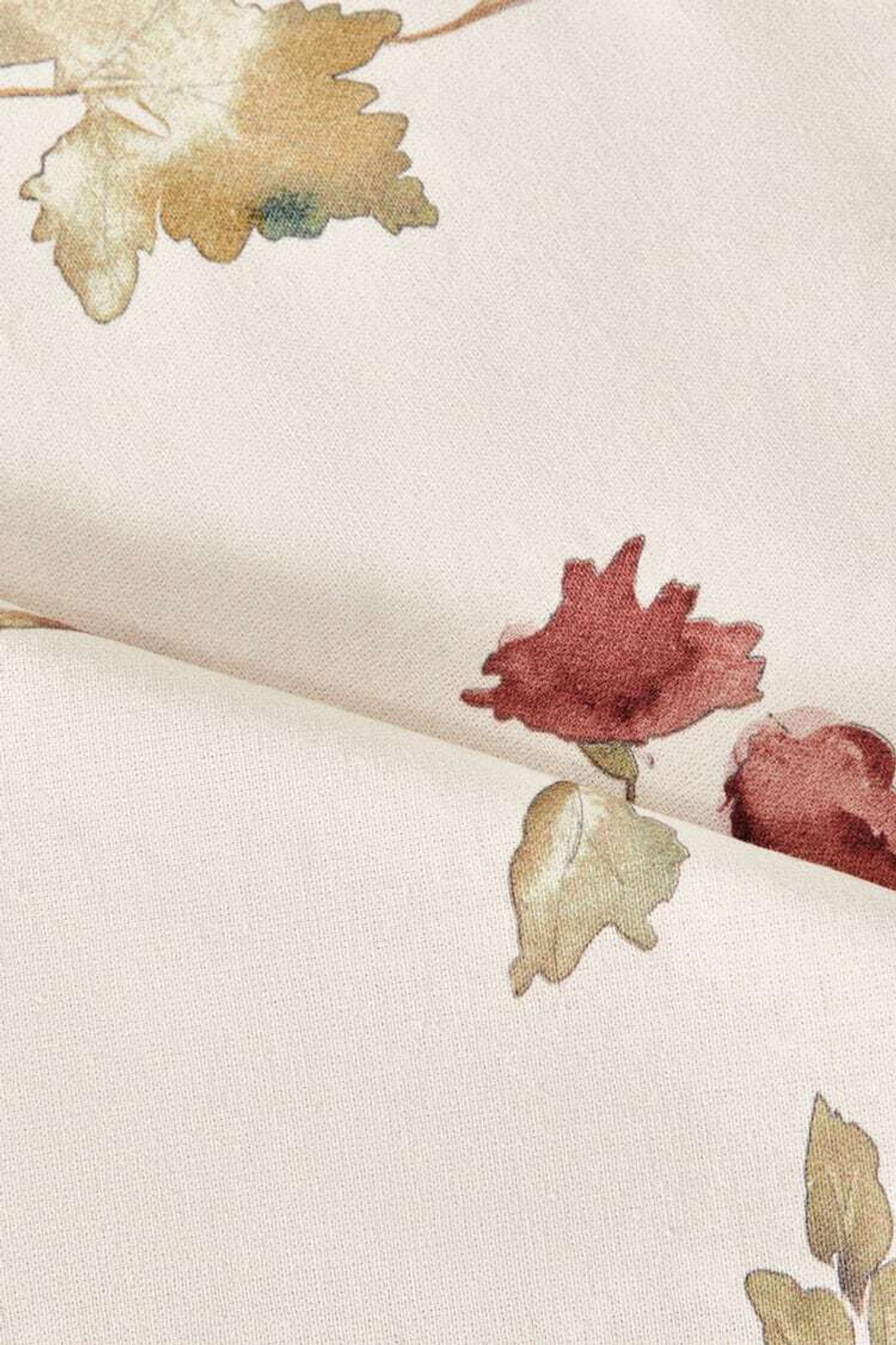 ZARA HOME ХЛОПЧАТОБУМАЖНАЯ СКАТЕРТЬ С ЦВЕТОЧНЫМ ПРИНТОМ, ЗЕЛЕНЫЙ