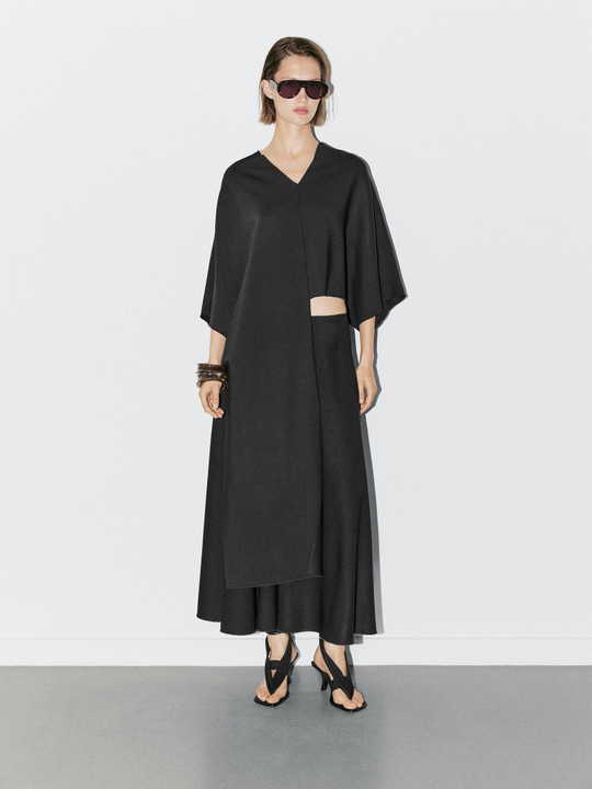 Massimo Dutti Юбка с воланами - STUDIO, черный