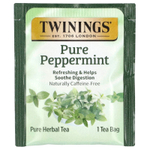 Twinings, травяной чай, чистая перечная мята, без кофеина, 25 чайных пакетиков, 50 г (1,76 унции)