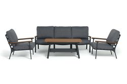 "Крокус" лаунж-зона 5-местная из алюминия, цвет темно-серый