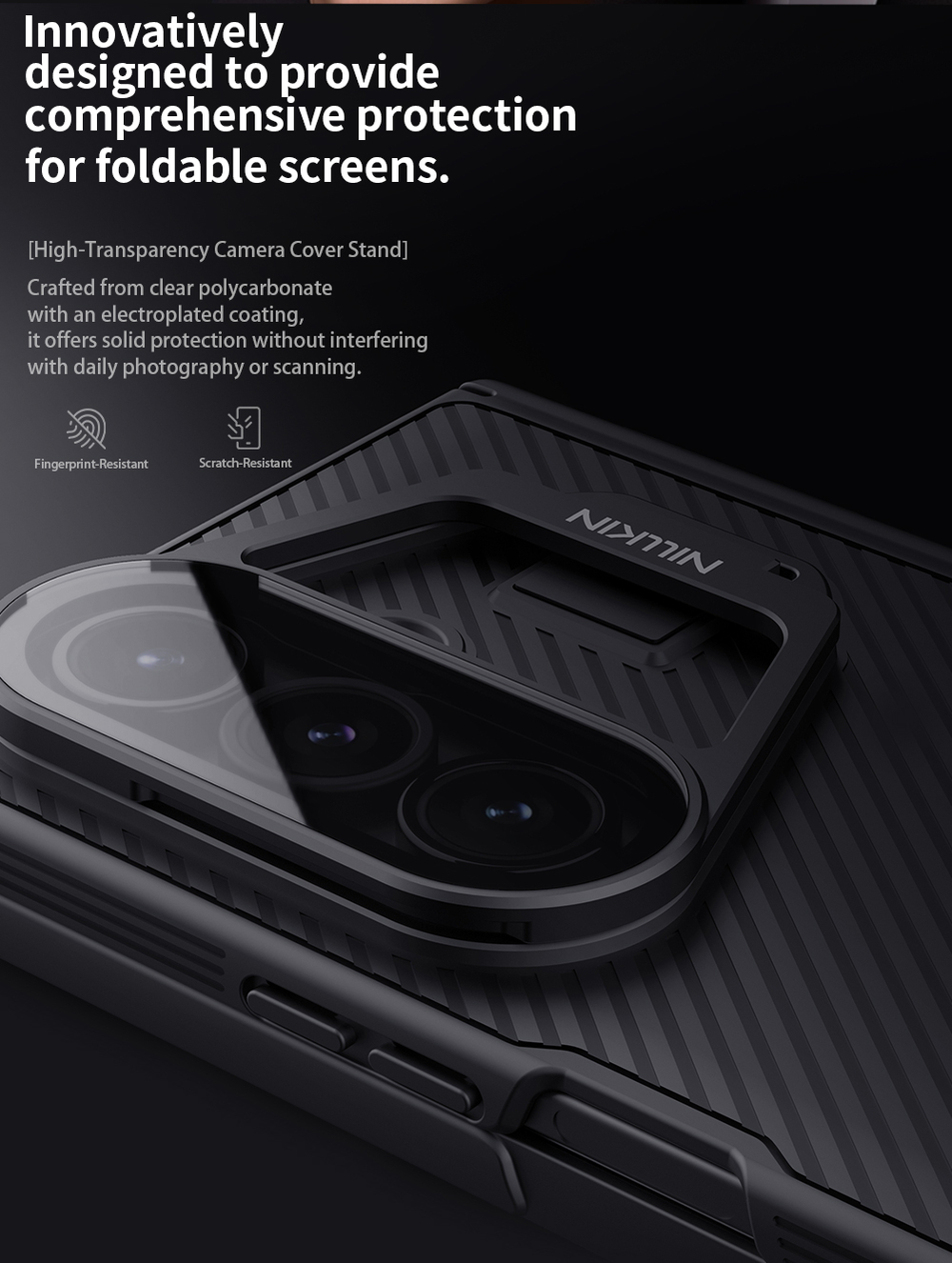 Чехол с MagSafe на смартфон Samsung Galaxy Fold 7, серия CamShield Prop Magnetic от Nillkin (версия с прозрачной крышкой объектива)