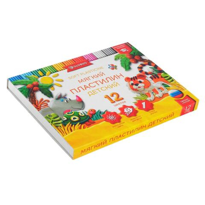 Пластилин GLOBUS Детский , 12 цветов, 180 г, мягкий