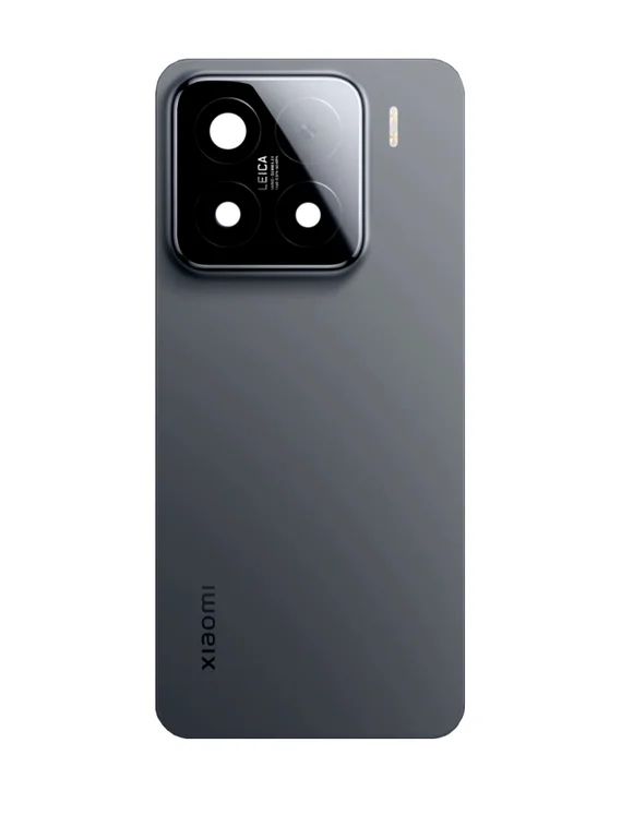 Задняя крышка для Xiaomi Mi 15 (Черная) со стеклом камеры