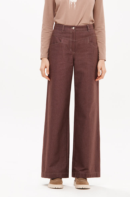 31195 Джинсы женские (коричневый джинс)