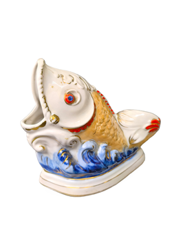 Фарфоровая статуэтка (салфетница) "Рыба" КФЗ