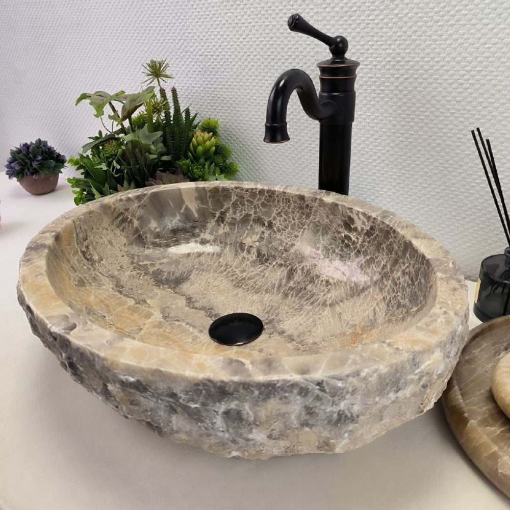 Раковина из оникса Erozy Grey EO-62294 51*41*15 0093