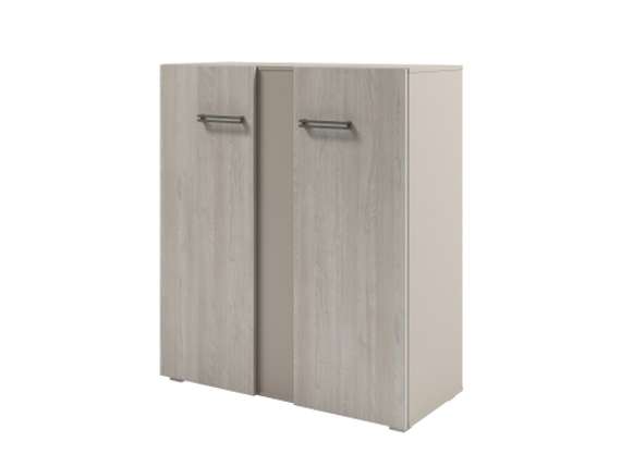 Стеллаж средний широкий с планкой 950х414х1096 D-76 Акация Морава/Кашемир серый