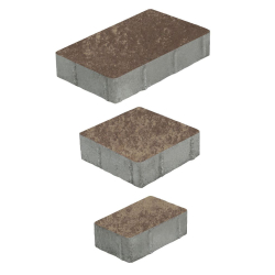 Тротуарная плитка СТАРЫЙ ГОРОД - Листопад гладкий Хаски, комплект из 3 видов плит