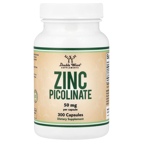 Double Wood Supplements, Zinc Picolinate, 50 mg, 300 Capsules