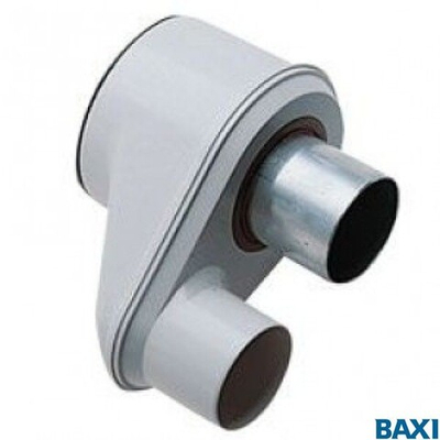 Адаптер для перехода с раздельных труб диам. 80 мм на коаксиальную диам. 125/80 мм, HT (KHG71409381)