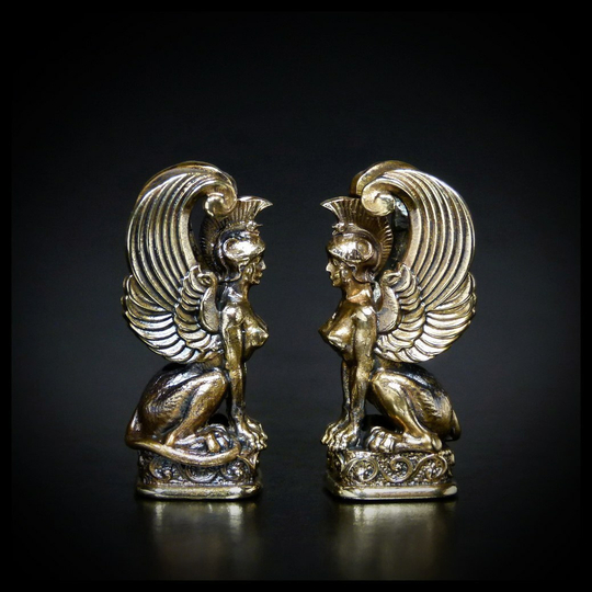 Бусина "Сфинкс" для темляков или браслетов , латунь