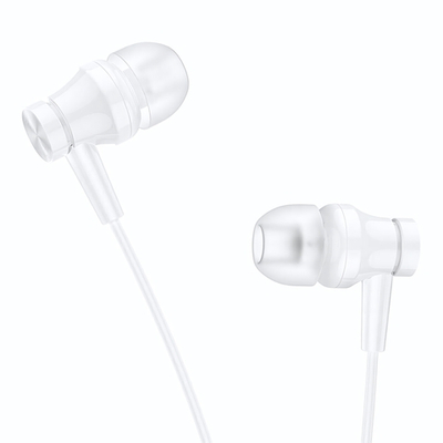 Гарнитура Borofone M67, вакуумные, разъем Jack, кабель 1.2 м White