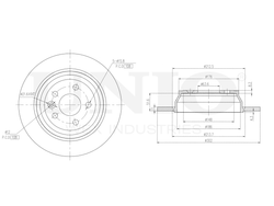 Диск тормозной задний UNIO BRD-20480