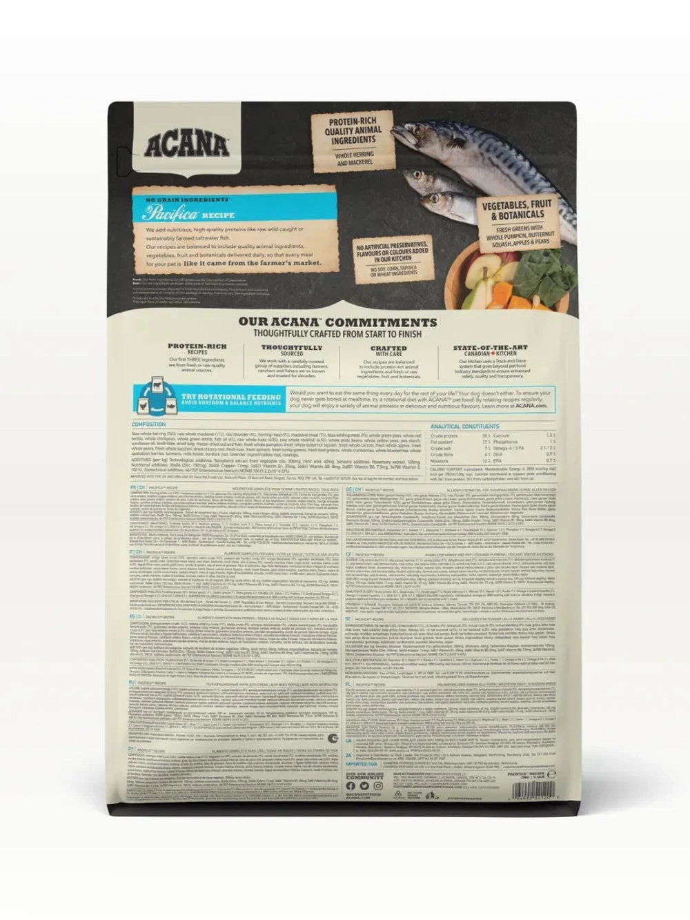  ACANA Highest Protein Pacifica Dog (Акана) с рыбой 11,4 кг 