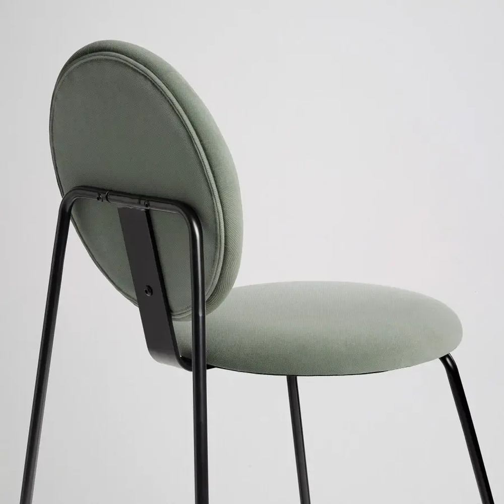 Стул - IKEA MÅNHULT/MANHULT, 80х44х53 см,серо-зеленый/черный, ИКЕА