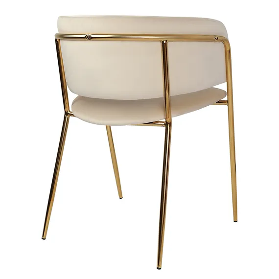 Стул Helning, бежевый велюр, ножки латунь
