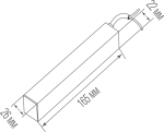 Блок питания для светильников Light Wave,  DC48В 100Вт 2.1А IP20,  размер 170х26х22мм