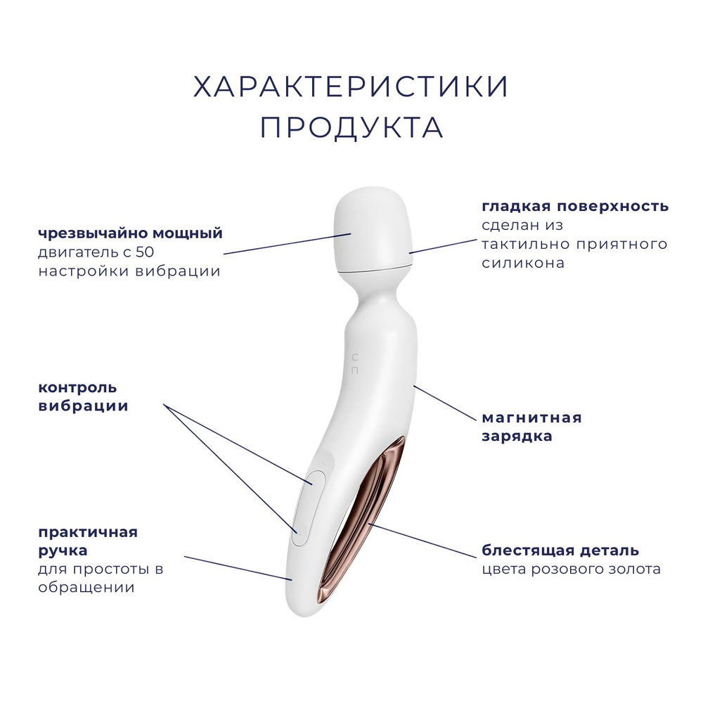 Вибромассажер для тела Satisfyer Wand-erland Woman, белый