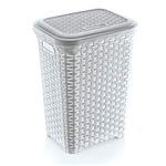 Корзина для белья Плетеная 50 лт белый