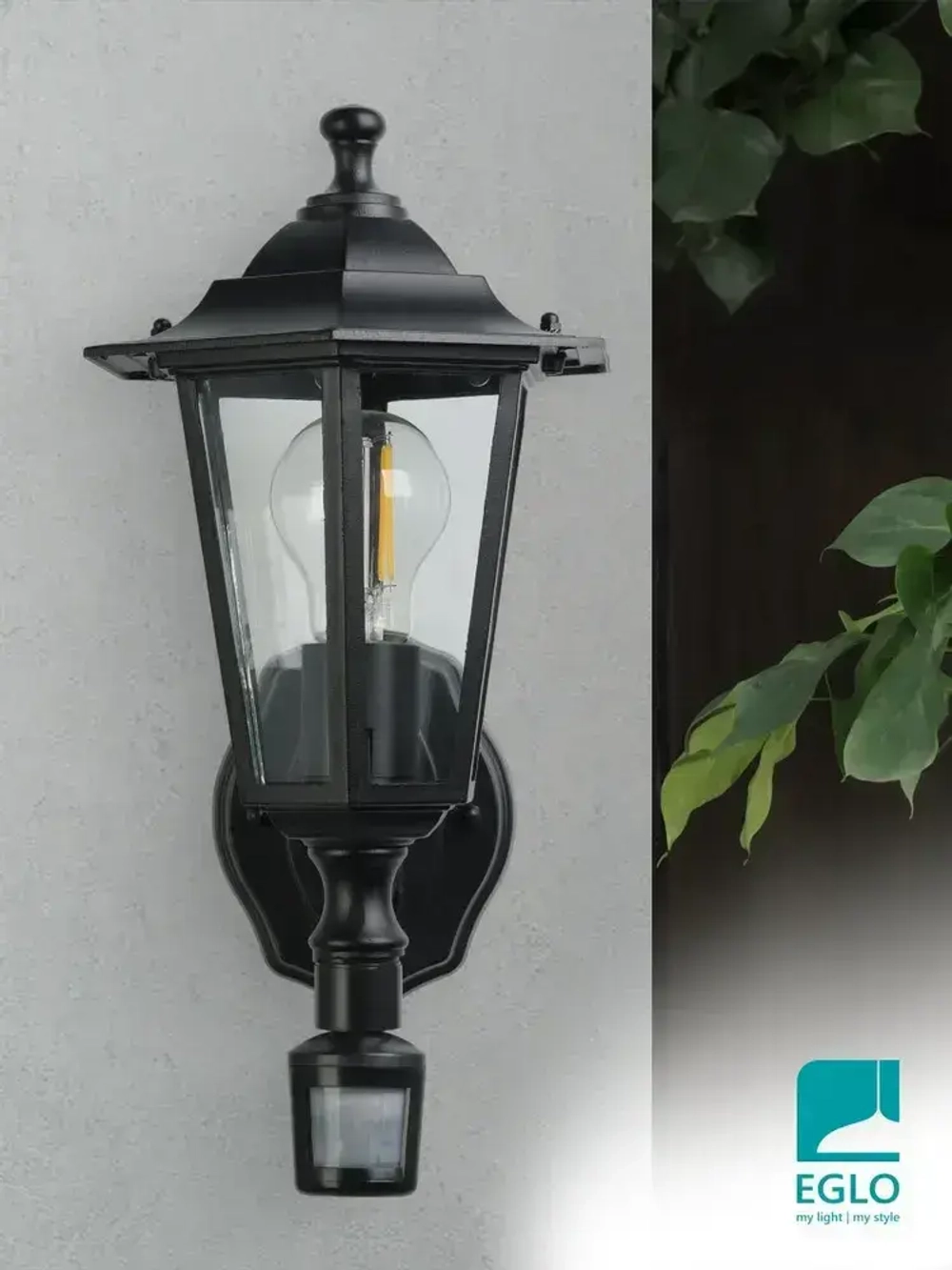 22469 Светильник уличный настенный с датчиком движения EGLO LATERNA 5