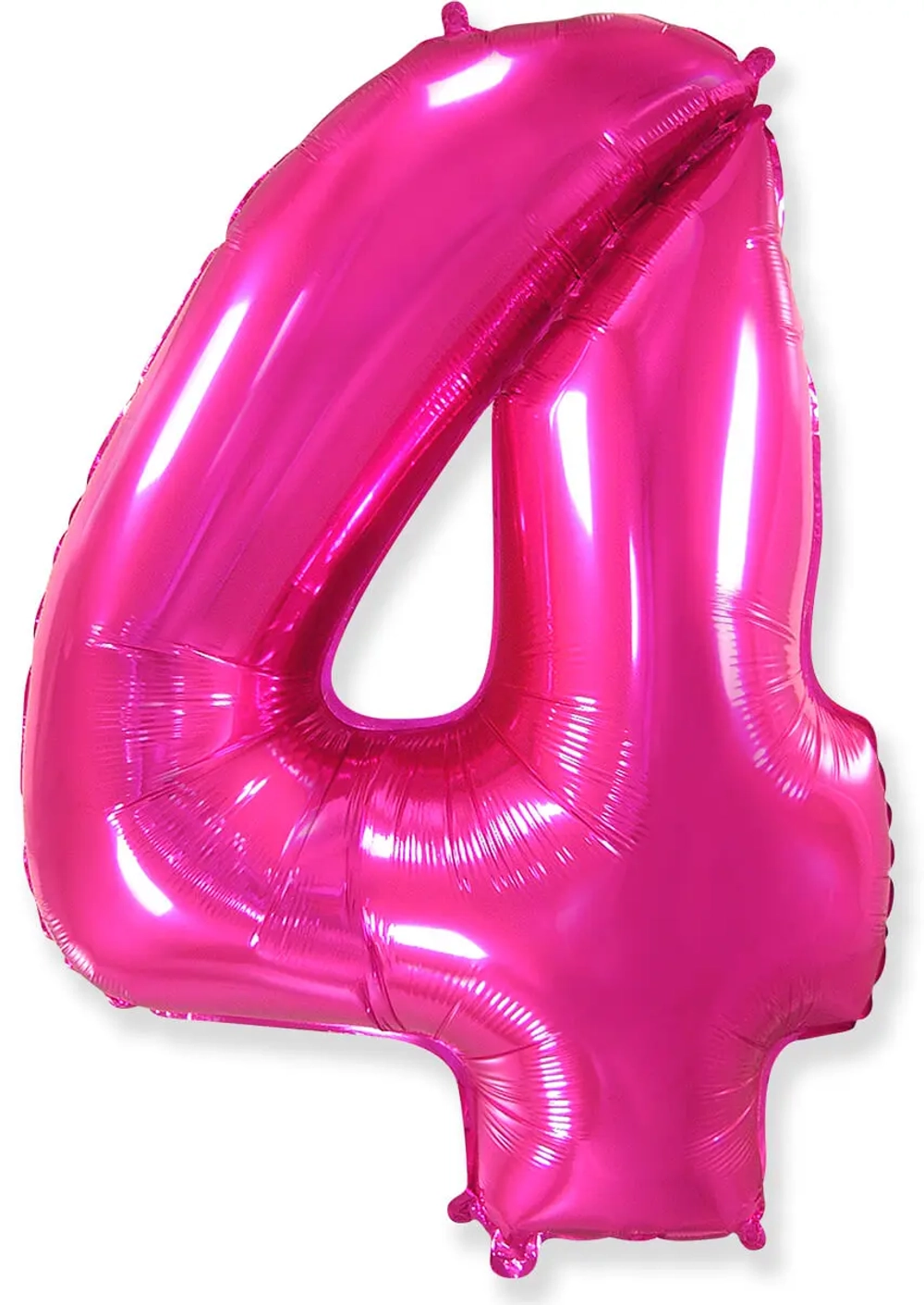 Цифра «4» малиновая с гелием в магазине «Склад Шаров»