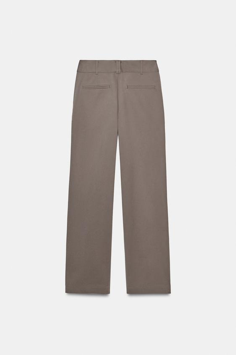 ZARA БРЮКИ BARREL СО СРЕДНЕЙ ПОСАДКОЙ, СЕРО-КОРИЧНЕВЫЙ