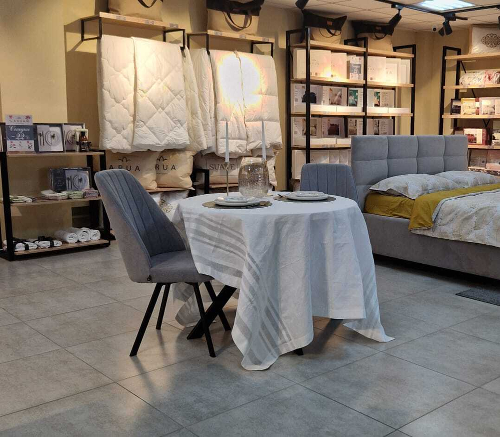 ARUA Скатерть Фиеста 160*220 белые полосы