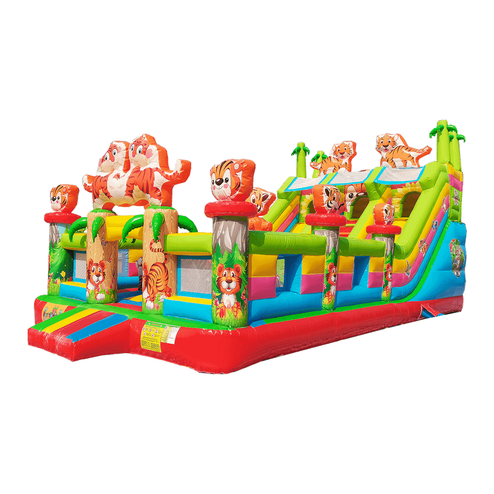 Коммерческий надувной батут «Тигриная страна 2», 10*5*5 м.