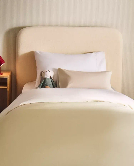 ZARA HOME ДЕТСКИЙ ДВУСТОРОННИЙ ПОДОДЕЯЛЬНИК, ЖЕЛТО-ОРАНЖЕВЫЙ