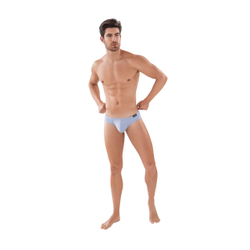 Мужские трусы брифы светло-серые Clever Moda Clever Moda LATIN BRIEF 087312