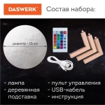 Ночник Луна / 3D светильник светодиодный детский для детей для сна с пультом Led лампа Лунная ночь, 16 цветов, d 15 см, Daswerk