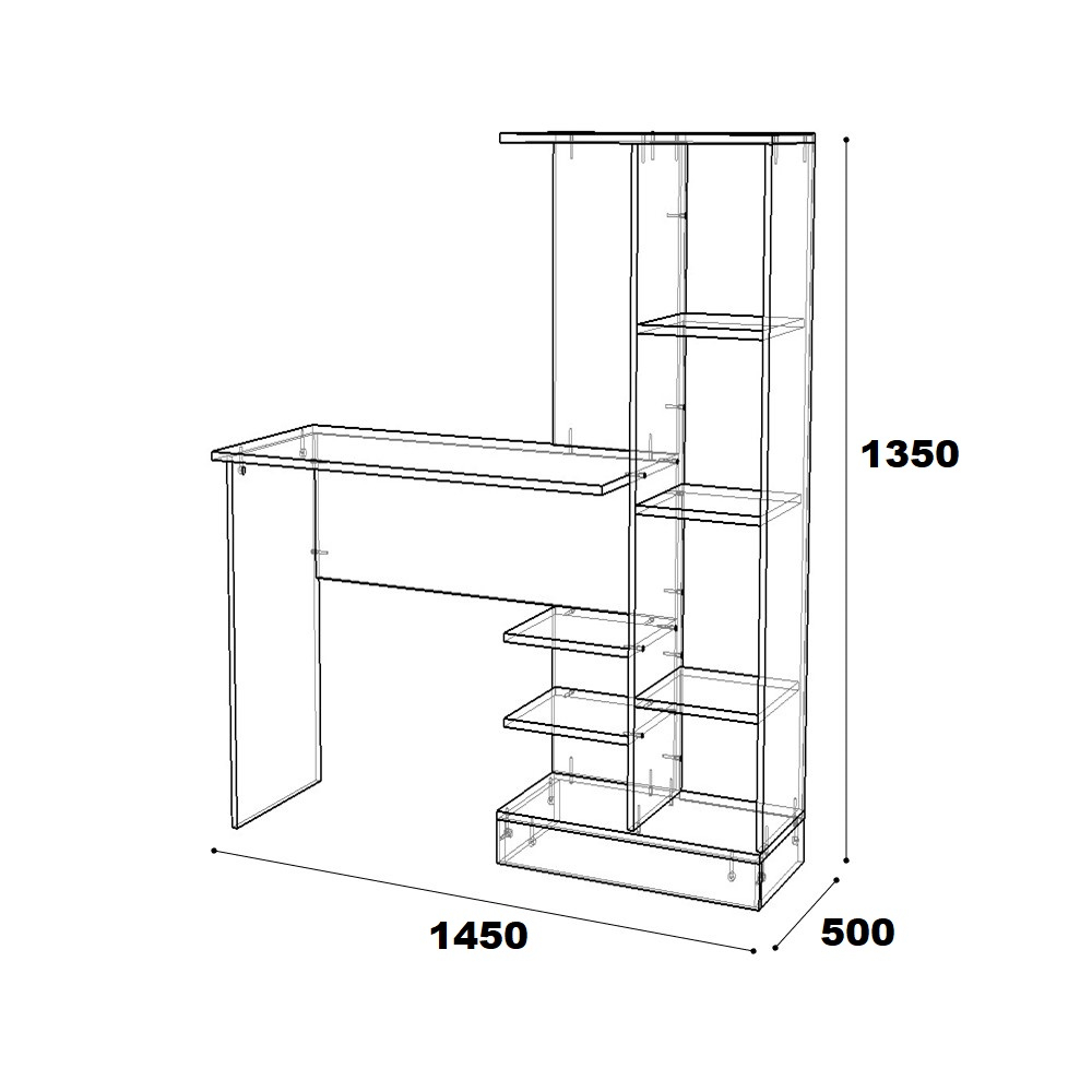 Стол компьютерный Квартет-6, венге
