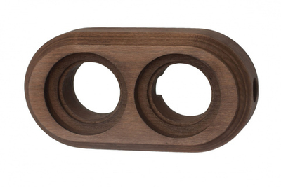 Рамка 2-местная для монтажа с декоративной трубой, бук, цвет старое дерево (1 выход) BF1-620-17/T