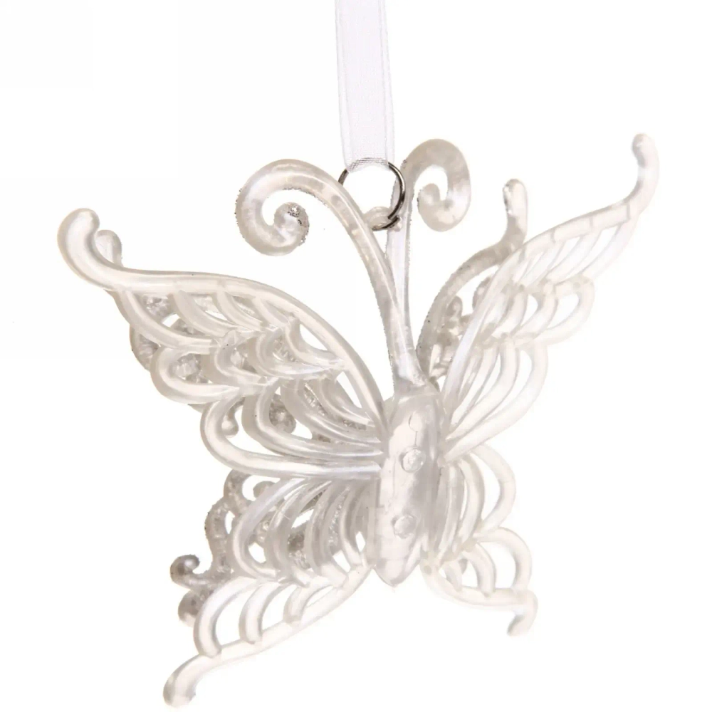 Подвеска «Бабочка волшебная» 10 см, белый