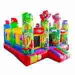 Детский надувной батут «Попугайчики» без горки, размер 4*4*2,6 м.